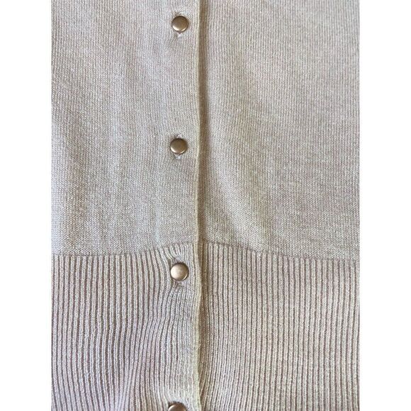 BREEZE pink coral button up cardigan sweater long sleeve women's size L - Picture 2 of 7